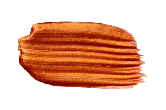 Metallic copper paint stroke creating abstract texture