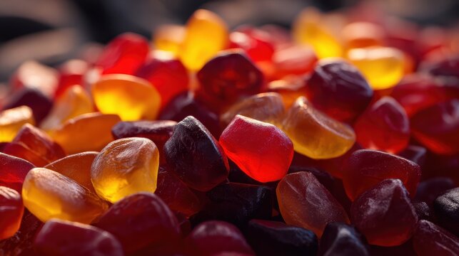 A collection of foot-shaped gummy sweets from a carnival celebration, showcasing festive treats from a lively parade in 2020