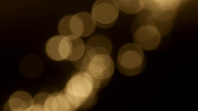 Professional Vfx Digital Effects Futuristic Golden Bokeh Lights Abstract Festive Glowing Circles on Dark Background For Holiday Design And Elegant Celebration Backdrop