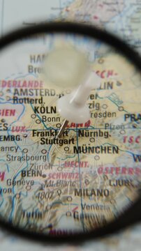 Exploring places in Europe with a focus on Stuttgart and surrounding cities on the map