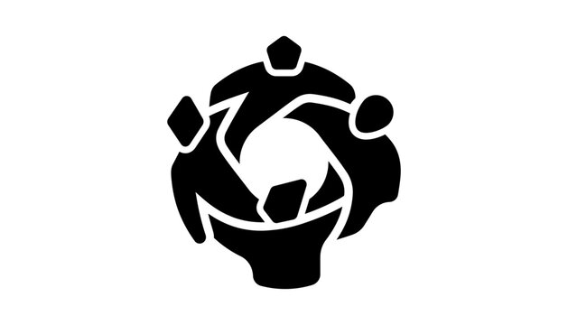 Community Support and People Togetherness Vector Icon Collection