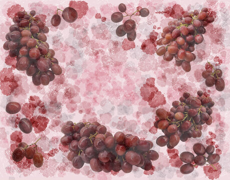 Weintrauben Hintergrund rose Weinfest vintage