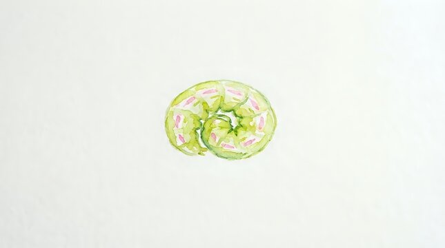 Microscopic view of spiral-shaped green protozoan organism