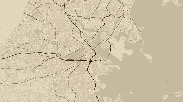 Boston 4K Old_map Map Animation - Urban Road Network and Infrastructure Growth