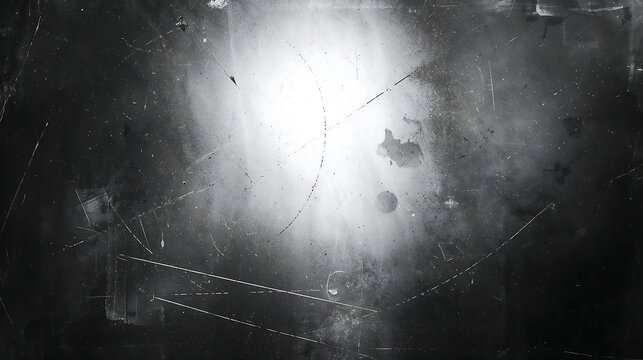 Grunge dark scratched and dust textured abstract overlay background with dark texture scratched surface scratches