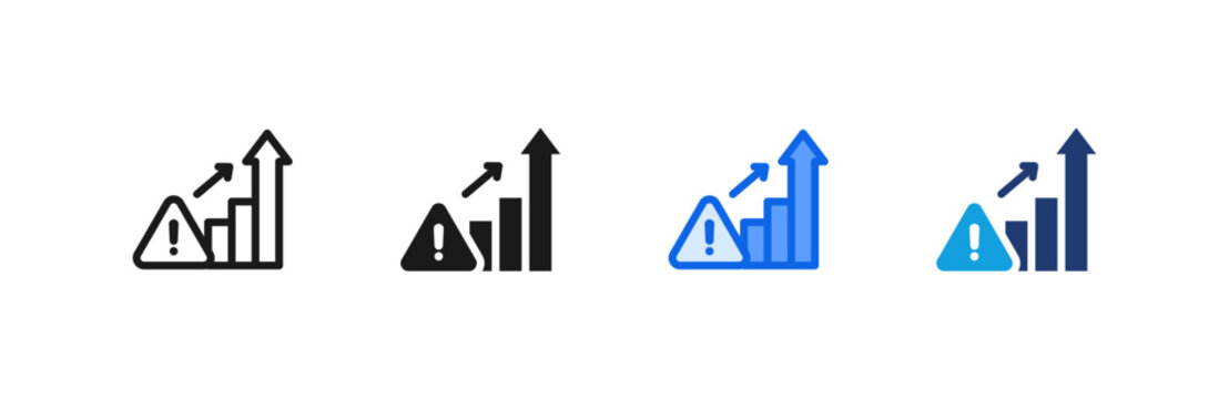 Incident Escalation icon multiple style collection. Vector illustration.