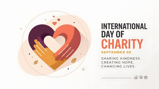 Hands forming a heart shape a vector illustration for international charity day