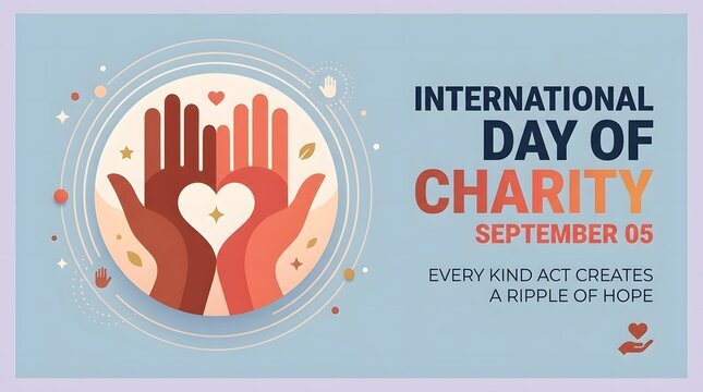 Hands forming a heart shape a colorful vector illustration for charity awareness