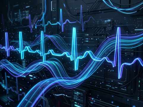 Ecg heart rate monitor digital display
