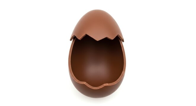 Broken hollow chocolate easter egg