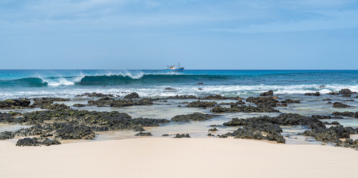 Fishing in Boca Beach, Boa Vista island, Cape Verde