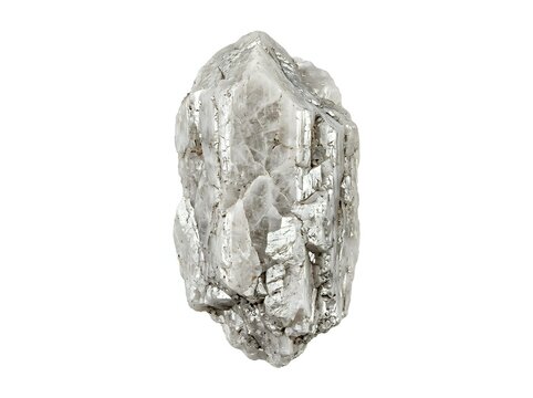 Raw feldspar mineral specimen with natural crystalline structure