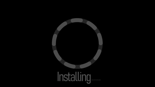 Simple loading installation progress circle