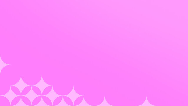 Abstract geometric pattern of light pink curved shapes on bright pink background. High resolution full frame background with copy space.