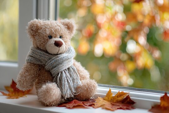 A tiny bear symbolizing comfort and snuggles in a warm environment, ready to listen and offer companionship instead of just being a soft toy