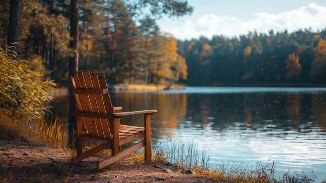 Outdoor chair positioned on a pier