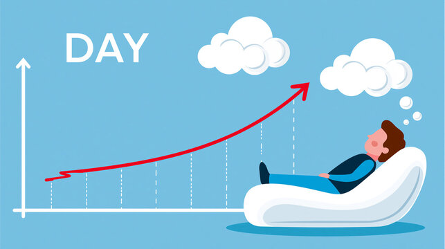 Minimal healthcare infographic concept illustrating post-treatment fatigue and gradual recovery over several days, energy decline, delayed weakness, recovery timeline, clean