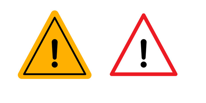 Alert icon simple drawings set. EPS10