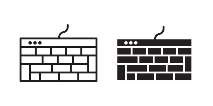Keyboard icon simple drawings set. EPS10
