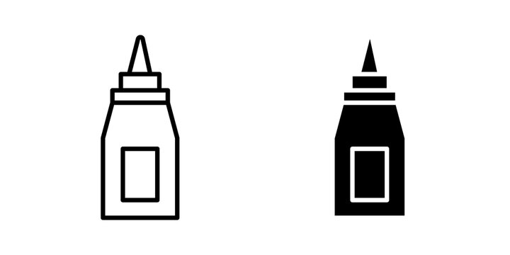 Glue icon simple drawings set. EPS10