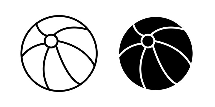 Beach ball icon simple drawings set. EPS10