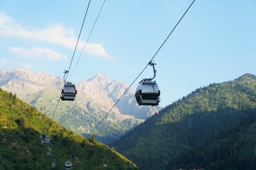 chair lift in the mountains © fire52bear1