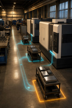 CNC Production Queue for Precision Manufacturing Job Scheduling Machine Capacity Planning and Factory Workflow