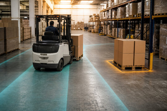 Forklift Collision Avoidance System for Warehouse Safety Smart Logistics and Industrial Vehicle Protection