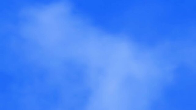 Realistic White Steam Smoke Rises on Blue Screen Chroma Key Background