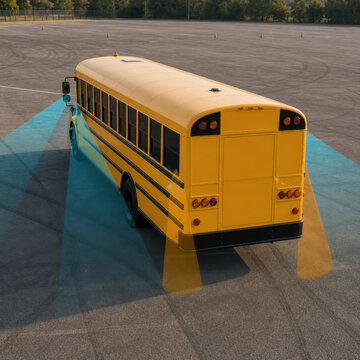 School Bus Blind Spot Visualization for Student Safety Driver Awareness and Pedestrian Collision Prevention