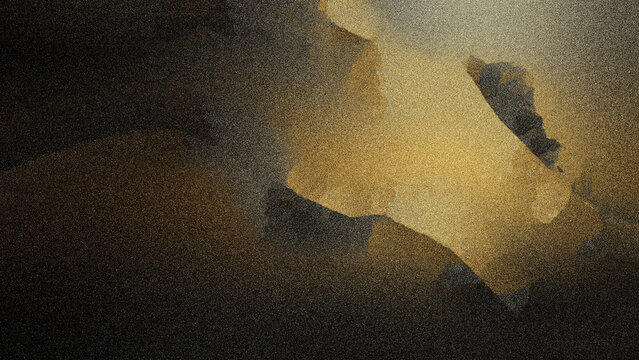 Abstract Grainy Golden and Dark Bronze Texture Background with Elegant Bright Spotlight