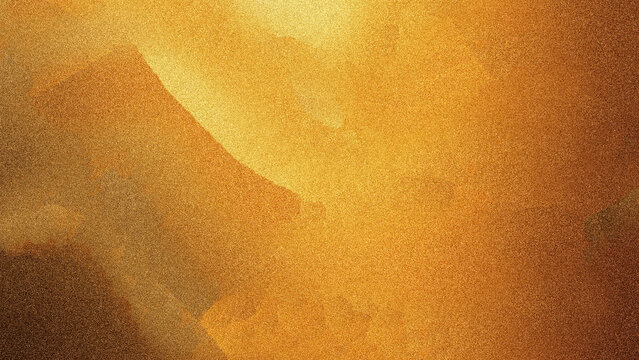Abstract Grainy Golden and Amber Texture Background with Bright Shimmering Layers