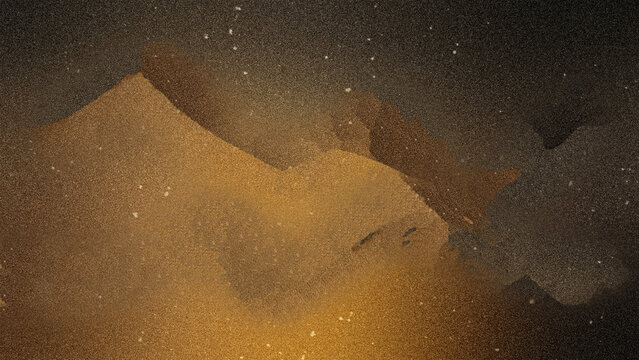 Abstract Grainy Golden and Dark Bronze Texture Background with Shimmering Sparkles