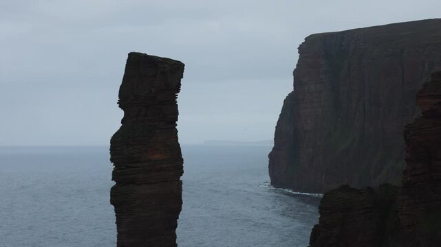 Old Man of Hoy sea stack on the island of Hoy, Orkney, Scotland