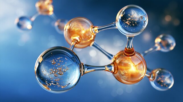 Detailed molecular structure, showcasing the beauty and complexity of chemical bonds in a stunning visual display.
