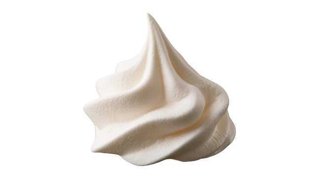 Isolated white meringue kiss cookie pastry, traditional baking asset