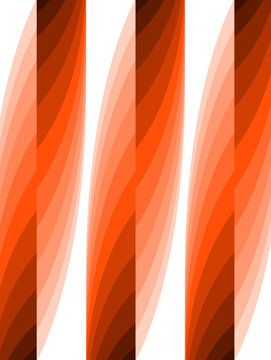 Abstract orange vertical wavy gradient stripes pattern background with wavy lines