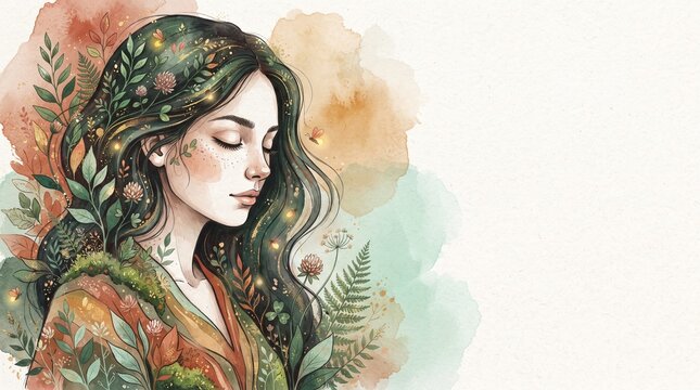 Young woman with floral hair representing World Day of Sobriety  