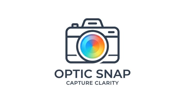 Colorful Camera Icon Illustration for Photography and Media