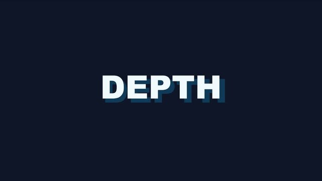 Depth typography motion with kinetic text animation and minimalist dark 4k background