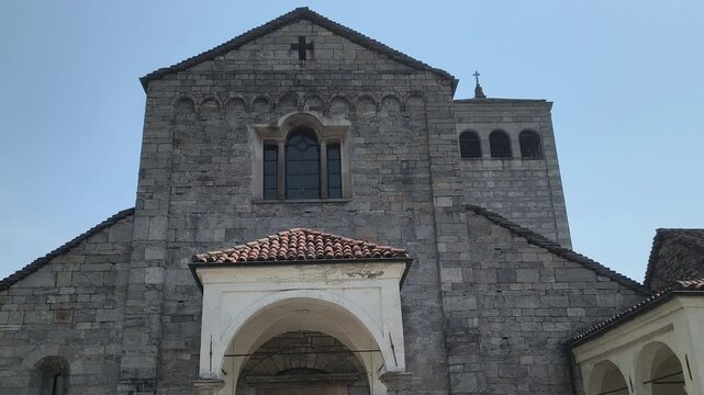 Exterior of the San Vittore Church in Locarno, Switzerland