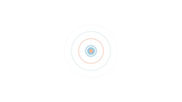 Abstract background with concentric circles in pastel color tones video