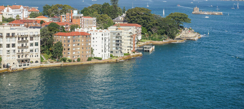 Kirribilli waterfront buildings on Sydney Harbour