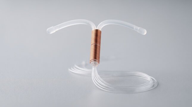 Intrauterine device (IUD) in a clean studio setting for World Contraception Day