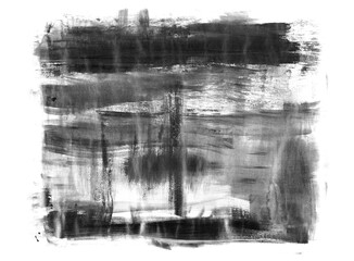 Fototapeta premium abstract grunge brush strokes, acrylic paint isolated on white background, design element