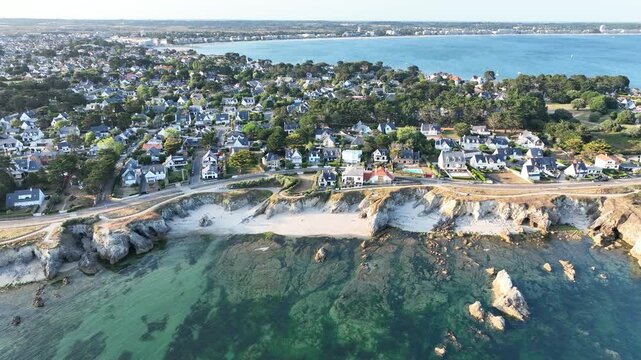survol de la c&ocirc;te sauvage de la presqu'&icirc;le du Croisic