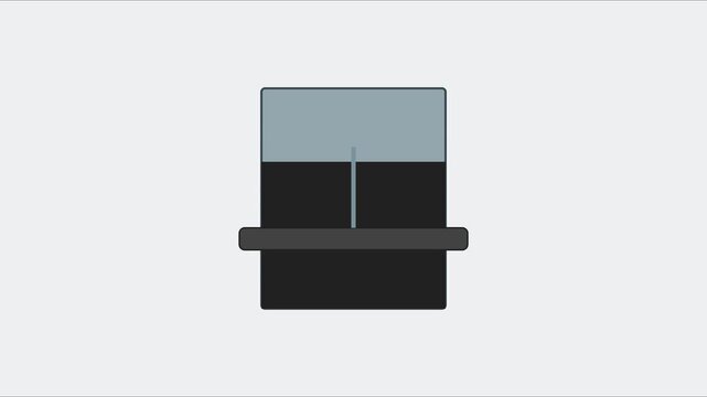 Minimalist loading bar animation with smooth progress indicator for digital interface 4k