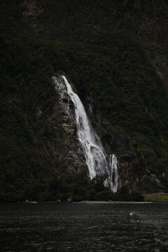 waterfall on the rocks