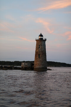 lighthouse at sunset