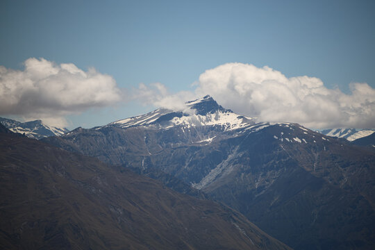 snow covered mountains